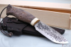 Нож "Грибник" Клинок 9хс. Рукоять рог, карельская береза.