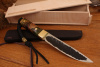 Северный нож средний, Bohler N690 фултанг, рукоять кап клена.