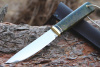 Северный нож "Рабочий" D2, рукоять карельская береза (зеленая).