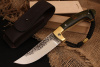 Складной нож "Пчак" Bohler К340, рукоять зеленая карельская береза 